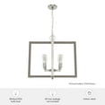thumbnail image 7 of Hunter - Woodburn 4-light Brushed Nickel, Extra Large Pendant Light, Dimmable, Modern Style, Rectangle Shaped, for Bedrooms, Dining, Living Rooms - 19807, 7 of 7