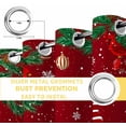 thumbnail image 4 of Fsddascl Christmas Gnomes Blackout Curtains for Bedroom/Living Room, Thermal Insulated Kitchen Curtains, Red Pine Branches Cardinal Birds Grommet Darkening Window Treatment Drapes 52"x72"x2, 4 of 6