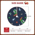 thumbnail image 4 of Kll Dinosaur Astronaut Space Surfing Christmas Tree Skirt 30",Party Decorations Farmhouse For Christmas Decorations Holiday Party, 4 of 8