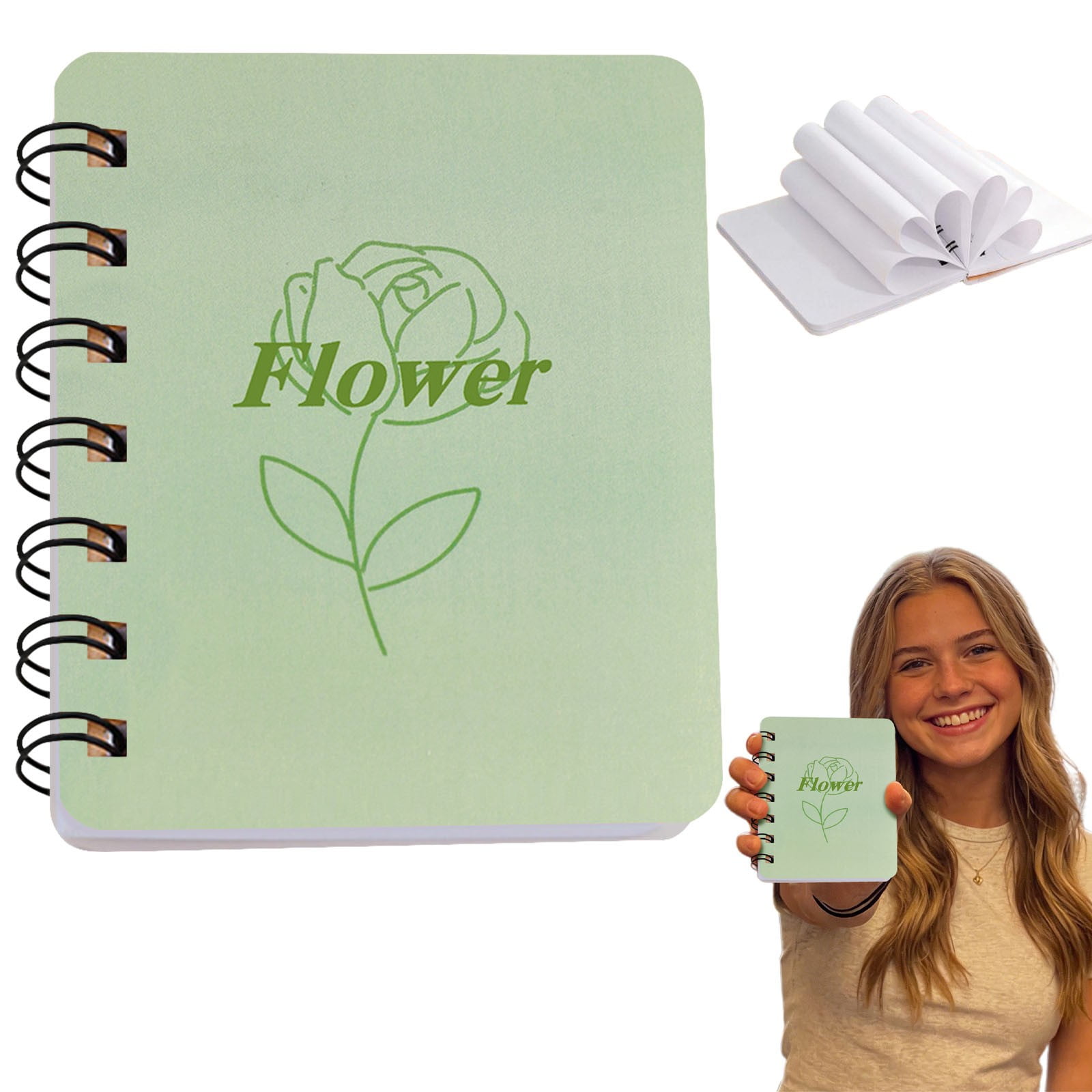 Pocket Notebook Color Bound Notebook Blank Pages Portable Planner And Compact Memo Notebook Green