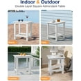 thumbnail image 7 of WINSOON Small Outside Adirondack Square Side Table,Single Layer - White, 7 of 7