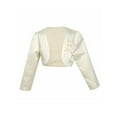 thumbnail image 1 of renvena Kids Flower Girls Stain Long Sleeves Bolero Shrug Jacket Wedding Party Princess Dress Cover Up, 1 of 7