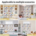 thumbnail image 6 of Spring Floral Kitchen Curtains Short 45 Inch Length, Elegant Watercolor Botanical Flower Grommet Top Bedroom Living Room Curtains, Light Filtering Cafe Curtain Drapes 2 Panels Set 84''x45'', 6 of 9