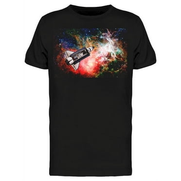 Space Shuttle Flying T-Shirt Men -Image by Shutterstock, Male Large