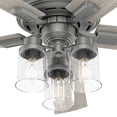 thumbnail image 2 of Hunter Fans 52" Hartland Lighted Ceiling Fan Matte Silver Finish with Integrated LED and Handheld Control, 2 of 13