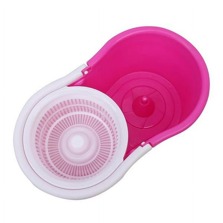 360° Spin Mop with Bucket & Dual Mop Heads Pink