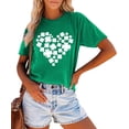 thumbnail image 2 of St. Patrick's Day Shirts for Women Shamrock Heart Graphic Tees St Patty's Lucky T-Shirt Irish Tops, 2 of 6