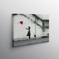 thumbnail image 2 of Canvas Paintings Wall Art Banksy Grafitti Girl with Red Balloon Large Love Canvas Prints Pictures Modern Gallery Artwork Ready to Hang for Home Office Decor(36" W x 24" H，Framed), 2 of 10