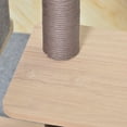 thumbnail image 6 of PetPals 42" 3-Level Gray Cat Condo Wooden Medium Cat Tree with Grooming Brush Scratching Post Tower with Plush Perches Big Adult Cats with Free LED-Ball, 6 of 7