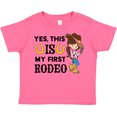 thumbnail image 3 of Inktastic Yes, This is My First Rodeo Cowgirl in Hat and Boots Girls Toddler T-Shirt, 3 of 5