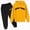 A36-Yellow, variant on Young Boys Clothes Long Sleeve Hooded Pullover Solid Color Sweatshirt With Pockets Pants 2pcs Fall Winter Outfit Set for 3-14 Years Boy,Dark Gray,7-8 Years