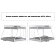 thumbnail image 3 of UHOMEPRO Twin over Full Bunk Bed, Metal Bunk Bed Frame with Full Length Guardrails, Reversible Ladder, Heavy Duty Low Profile Bunk Bed for Boys Girls, No Box Spring Needed, White, 3 of 12