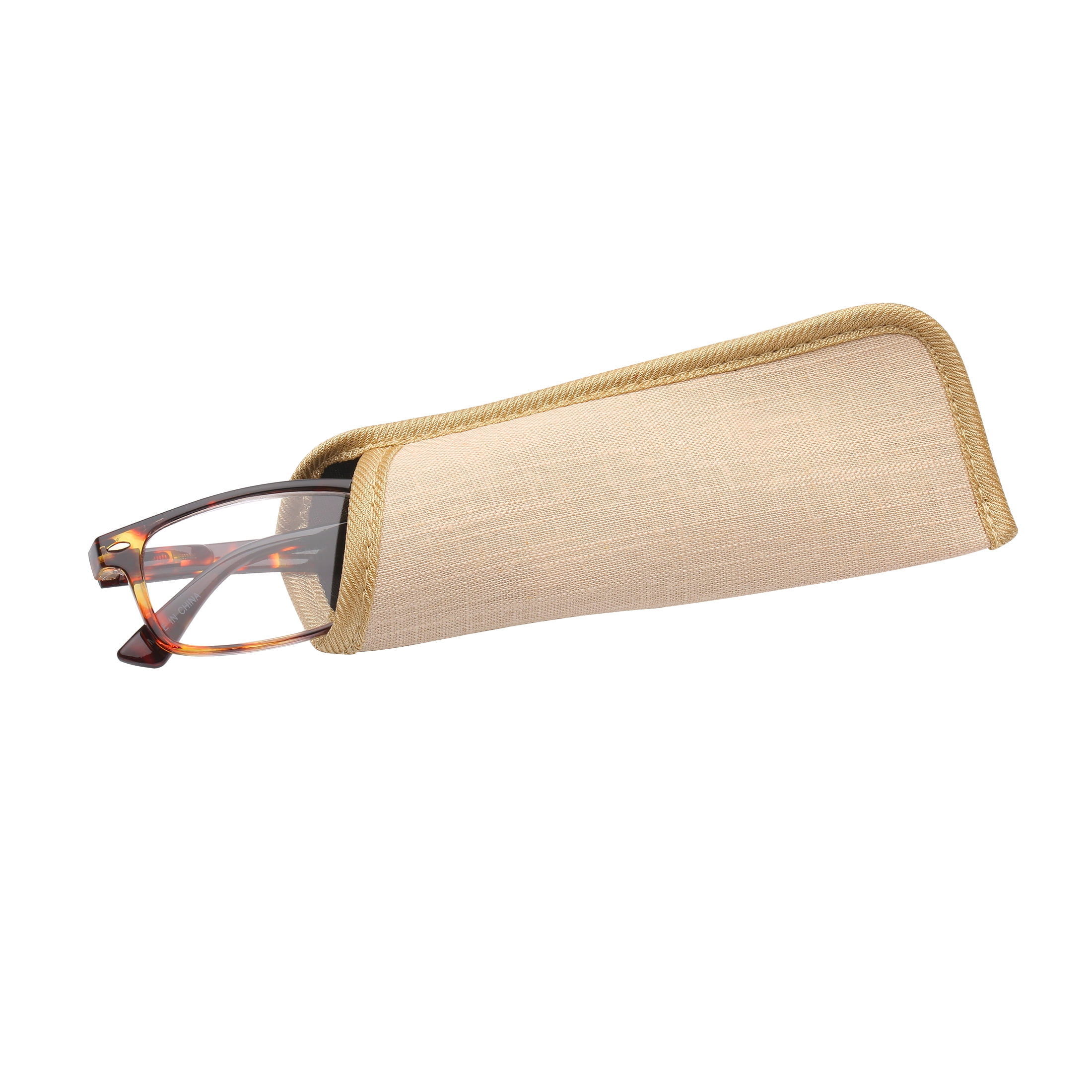M+ Unisex Spring Hinge Plastic Reading Glasses Tort 1.50 Burnett in Tortoise with Pouch