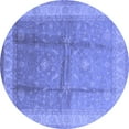 thumbnail image 1 of Ahgly Company Machine Washable Indoor Round Oriental Blue Traditional Area Rugs, 7' Round, 1 of 4