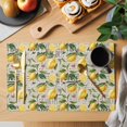 thumbnail image 2 of Summer Yellow Lemon Placemats Set of 4, Beige Vintage Pastoral Watercolor Placemats for Dining Table, Place Mats for Kitchen Tabletop, Waterproof Wipeable Dining Table Mats Set, 2 of 9