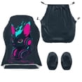 thumbnail image 4 of Whosucclay Cat Fire Print Gaming Chair Covers, Stretch Office Seat Covers with Armrest Cover, Rotating Desk Chair Protector Cover Decor for Home, Studio, 4 of 8