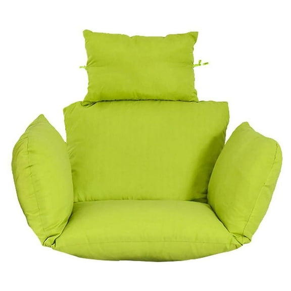 naioewe Egg Chair Cushion Replacement, Foldable Waterproof Hanging Basket Swing Chair Cushion with Headrest Green
