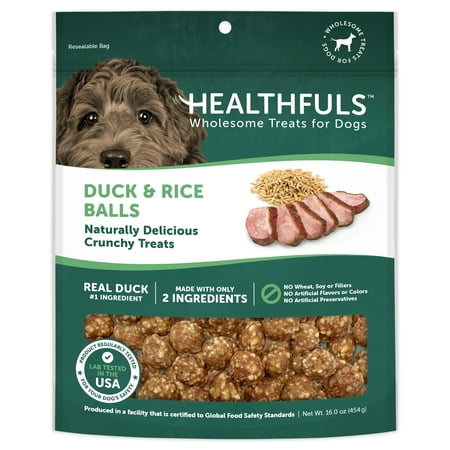 UPC: 0076158088337 | Healthfuls Duck & Rice Balls 16 oz – Healthy Protein Rich Treats for Dogs – Dog Chews