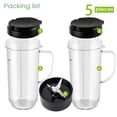thumbnail image 2 of Juego de vasos para batidora Magic Bullet 250 W MB1001 5 piezas MEET JUICE, 2 of 7