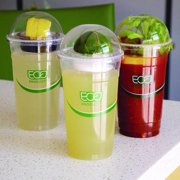 Eco-Products GreenStripe Compostable Disposable Cold Cup Dome Lid, Fits 9-24 oz Cups, Clear, Case of 1000