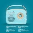 thumbnail image 3 of Supersonic Multi-Function Radio Wireless Bluetooth Retro Portable Speaker, USB Cable, Blue, 3 of 8