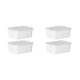 thumbnail image 3 of Contenedores de almacenamiento de alimentos Matsuzay apilables con tapa hermética 2 piezas Blanco, 3 of 6