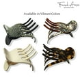 thumbnail image 2 of French Amie Scoop Medium Celluloid Handmade Hair Side Slider Beak Jaw Claw Clip, 2 of 25