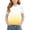 Yellow, variant on Girls Trendy T-Shirt, Gradient Graphic Casual Summer Puff Short Sleeve Kids Cute Tee Yellow Size 14
