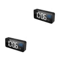 thumbnail image 4 of Billuyoard Reloj electrónico con espejo LED inteligente, portátil, para el hogar, USB, Control de voz, temporizador silencioso, reloj de música, negro 2piezas, 4 of 6