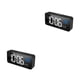 thumbnail image 4 of Billuyoard Reloj electrónico con espejo LED inteligente, portátil, para el hogar, USB, Control de voz, temporizador silencioso, reloj de música, negro 2piezas, 4 of 6