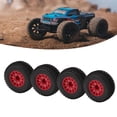thumbnail image 4 of Short Course Truck Tires, Strong Cushioning RC Short Course Truck Tires Plastic Rubber  For 1/10 Red, 4 of 8