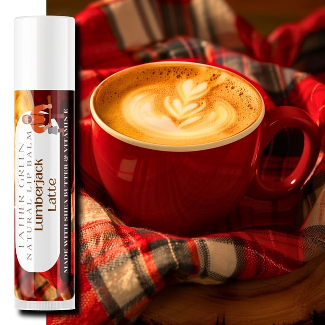 Lumberjack Latte Natural Lip Balm, Pack of 3 by LatherGreen