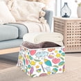 thumbnail image 5 of Sweet colorful doodle pattern Storage Bins, Foldable Cloth Basket, Cube Organizer with 2 Handles, Suitable for bedrooms, living rooms, wardrobes, and workspaces, With cover, 5 of 5