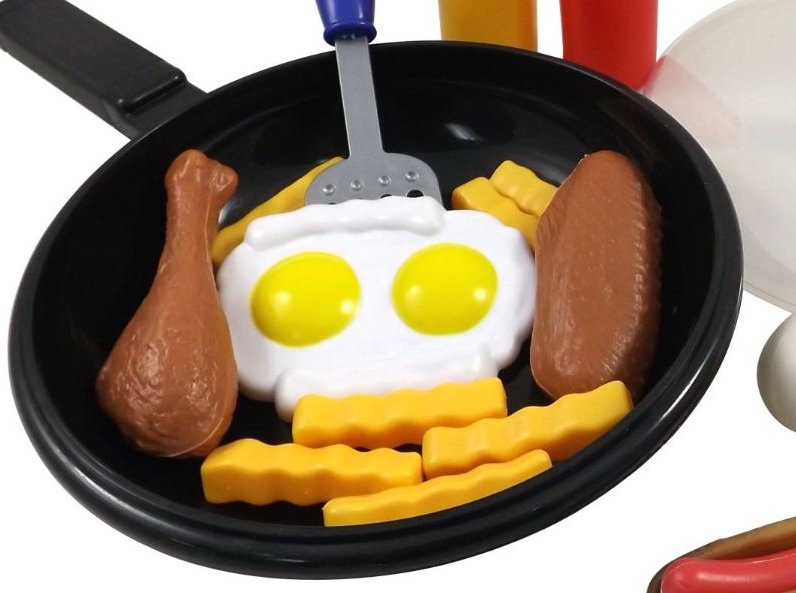 PlayWorld Kitchen Connection Fast Food Cooking Pan 25 Piece Kitchen Play Food Set - Multicolor