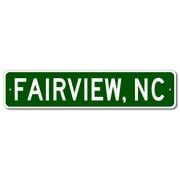 Fairview North Carolina Metal Wall Decor City Limit Sign SIZE: 4 x 16 Inches