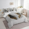 thumbnail image 3 of Feelyou Fashion High Heel Bedding Comforter Set 7pcs, Fairy Leopard Print Queen Bedding Sets, Teens Girls Women Reversible Queen Sheet Sets, Luxury Bedroom Decor, 3 of 8