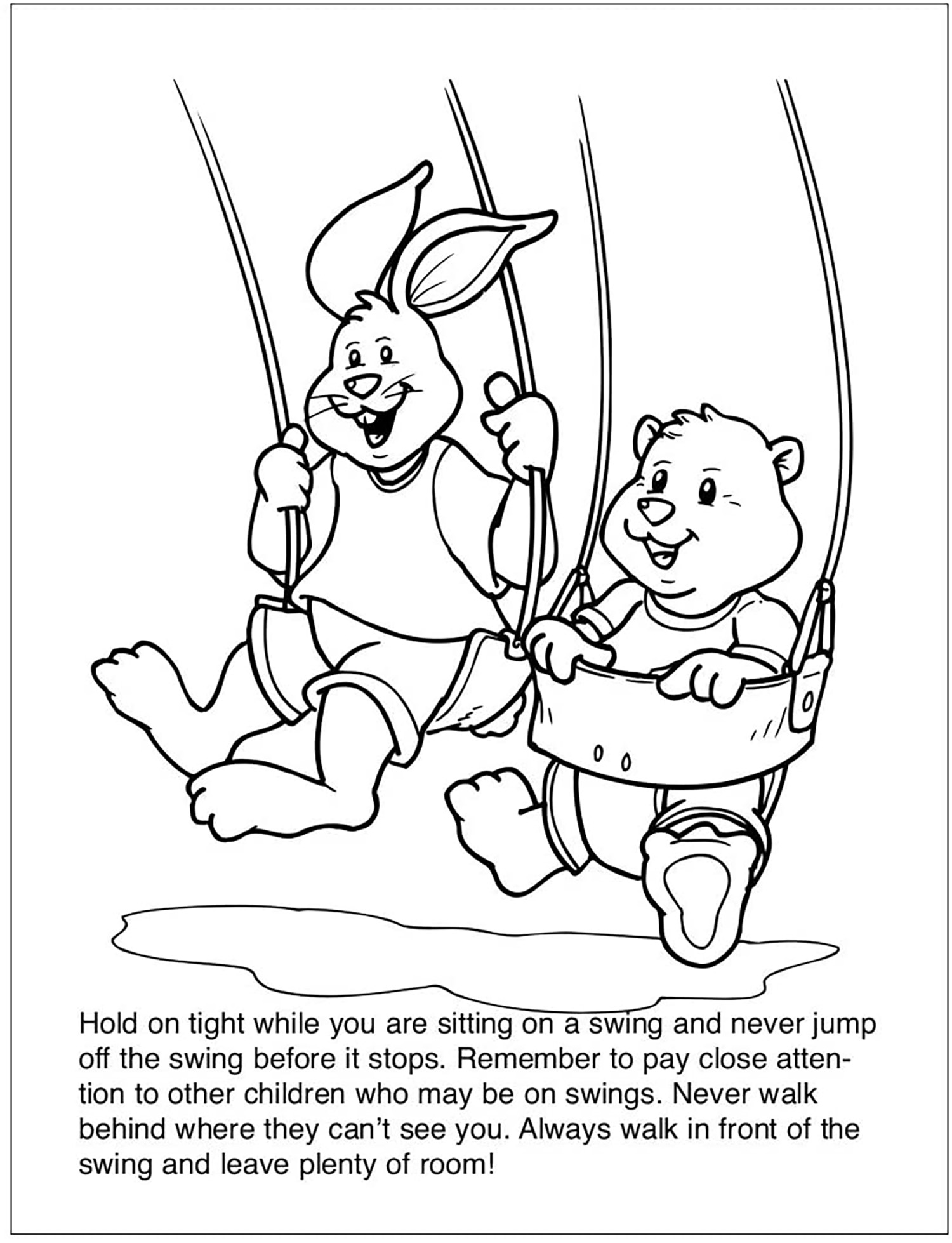 25 Pack - Play It Safe on the Playground Kid's Educational Coloring & Activity Books