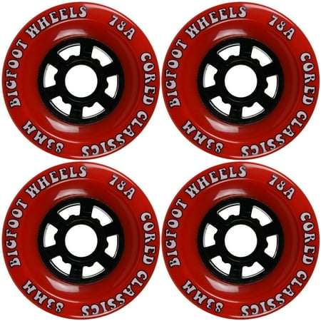 Bigfoot Longboard Wheels 83mm 78a Cored Classics Red (Set of 4) price history on PriceWatchPro