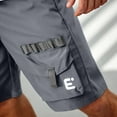 thumbnail image 4 of YLSDY Mens Cargo Shorts Summer Outdoor Workout Hiking Shorts Elastic Waist Drawstring Bermuda Short Pants with Multi-Pocket Gray XXL, 4 of 8