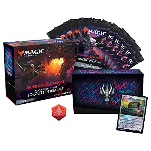 Magic: The Gathering Aventures dans les Royaumes Oubliés Ensemble / 10 Boosters de Draft (150 Cartes Magiques) + Accessoires