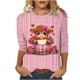 thumbnail image 2 of Xuyuer Valentine T Shirts Love Heart Printed Graphic Tee Tops Women's Casual 3/4 Sleeve T-Shirts Round Neck Cute Tunic Tops Basic Tees Blouses Business Work Tee Top Spring Shirts, 2 of 6