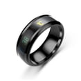 thumbnail image 3 of Anillo inteligente de acero de titanio con temperatura ajustable, talla 10, para parejas. Cambia de color según el número., 3 of 7