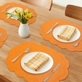 thumbnail image 2 of Unique Bargains Set of 6 Leather Waterproof Placemats for Kitchen Dining Table Orange, 2 of 6