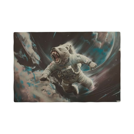 

Placemats Set of 4 / 6 Astronaut Polar Bear Roar Placemats for Dining Table Indoor/Outdoors Heat Resistant Washable Placemats 18 x 12