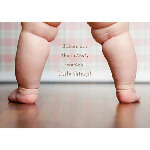 Portal Publications Chubby Baby Legs Funny / Humorous New Baby Congratulations Card