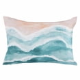 thumbnail image 2 of Aqua Coastal Beach Throw Pillow Cover, Pillowcase Protectors with Zipper, Breathable Decorative Lumbar Pillow Case Cover, Modern Oil Painting Nautical Pillow Shams for Couch Sofa 12x20Inch, 2 of 8