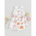 thumbnail image 3 of Bagilaanoe Newborn Baby Girls One-pieces Flower Print Sleeveless Jumpsuit 6M 12M 18M 24M 3T 4T Kids Romper Casual Clothing, 3 of 8