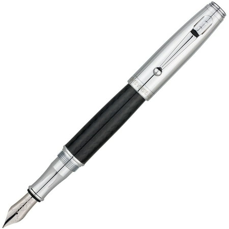 Monteverde Invincia Fountain Pen Broad Nib Chrome MV40065-B