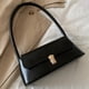 thumbnail image 1 of Bolso de hombro para mujer Bolso de mano retro informal Bolso de axila sólido de cuero PU (Negro) Sywqhk Para Estrenar, 1 of 3