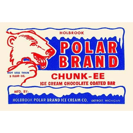 Polar Brand Chunk-EE Ice Cream Chocolate Coated Bar-Fine Art Canvas Print (20